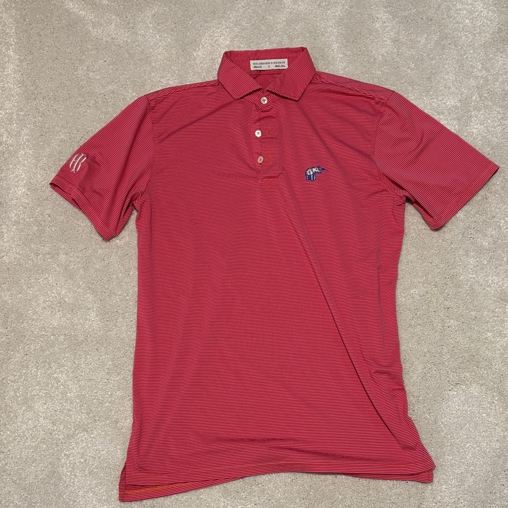 Classic Red Polo Shirt with Embroidered Logo